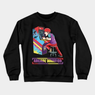 Arcade Game Machine Retro Gaming 80s Oldschool Gamer Crewneck Sweatshirt